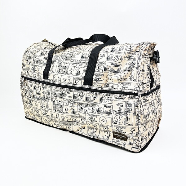 スヌーピー コミックナチュラル 折りたたみボストンバッグ(L) トラベル SNOOPY