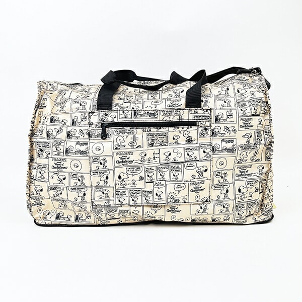 スヌーピー コミックナチュラル 折りたたみボストンバッグ(L) トラベル SNOOPY