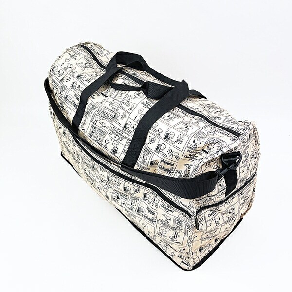 スヌーピー コミックナチュラル 折りたたみボストンバッグ(L) トラベル SNOOPY