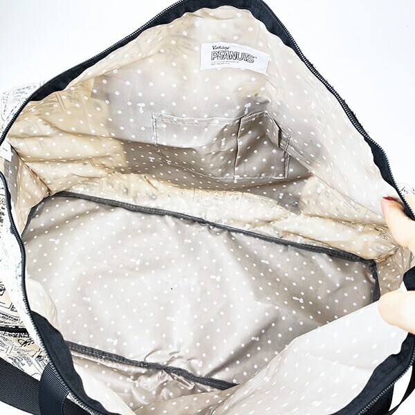 スヌーピー コミックナチュラル 折りたたみボストンバッグ(L) トラベル SNOOPY