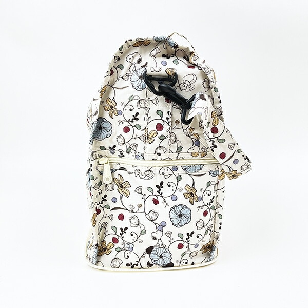 スヌーピー フラワーベージュ 折りたたみボストンバッグ(M) トラベル SNOOPY