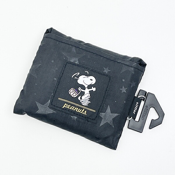 スヌーピー 折りたたみエコバッグ(S) スターブラック SNOOPY
