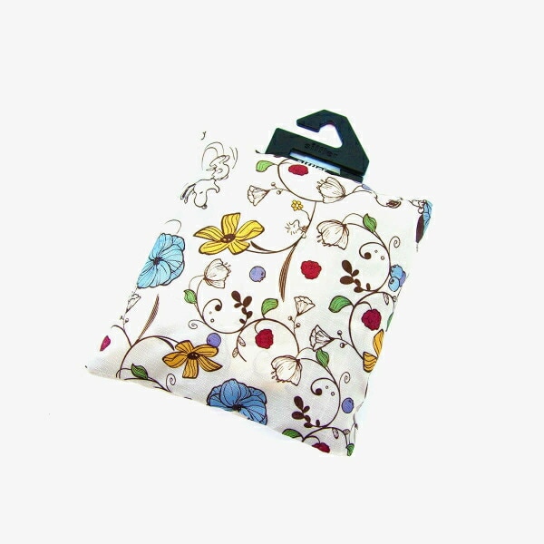 スヌーピー ウッドストック 折りたたみエコバッグS (フラワーベージュ)