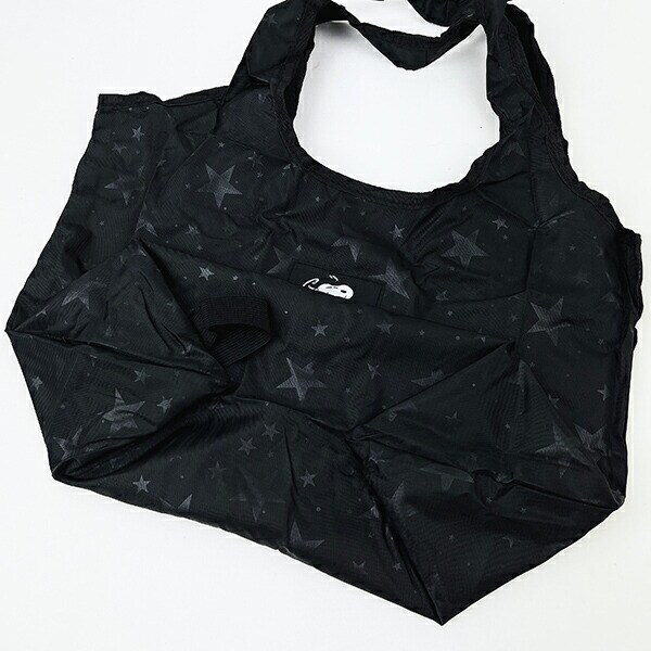 スヌーピー スターブラック 折りたたみコンビニバッグ SNOOPY