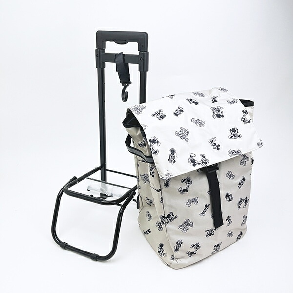 ディズニー ミッキー 保冷保温ショッピングカート (スケッチベージュ) キャリー Disney