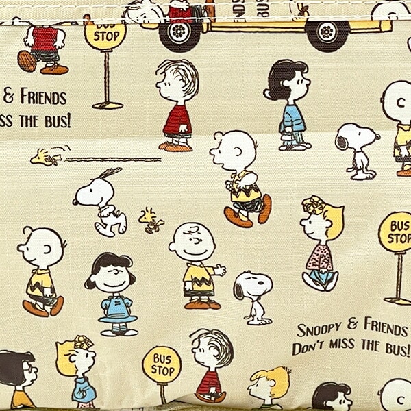 スヌーピー バスストップブラウン 折りたたみボストンバッグ(M) トラベル SNOOPY