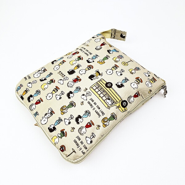 スヌーピー バスストップブラウン 折りたたみボストンバッグ(L) トラベル SNOOPY