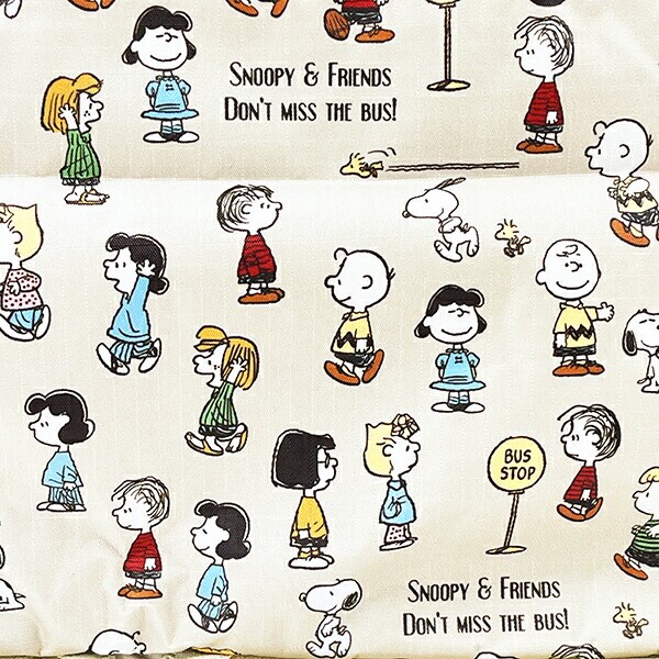 スヌーピー バスストップブラウン 折りたたみボストンバッグ(L) トラベル SNOOPY