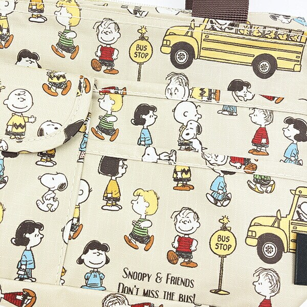 スヌーピー バッグインバッグ バスストップブラウン SNOOPY