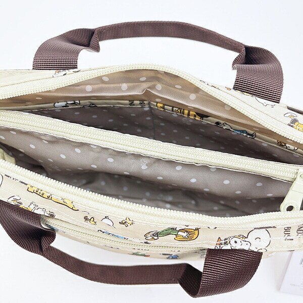 スヌーピー バッグインバッグ バスストップブラウン SNOOPY
