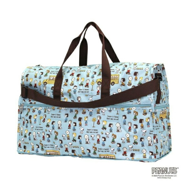 スヌーピー 折りたたみボストンバッグ(L) バスストップブルー トラベル SNOOPY