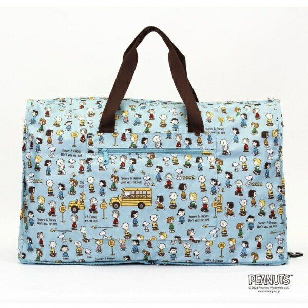スヌーピー 折りたたみボストンバッグ(L) バスストップブルー トラベル SNOOPY