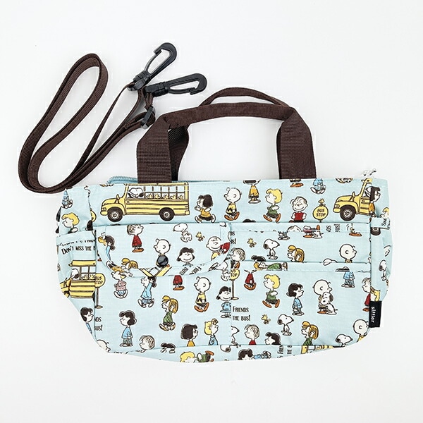 スヌーピー バッグインバッグ バスストップブルー SNOOPY