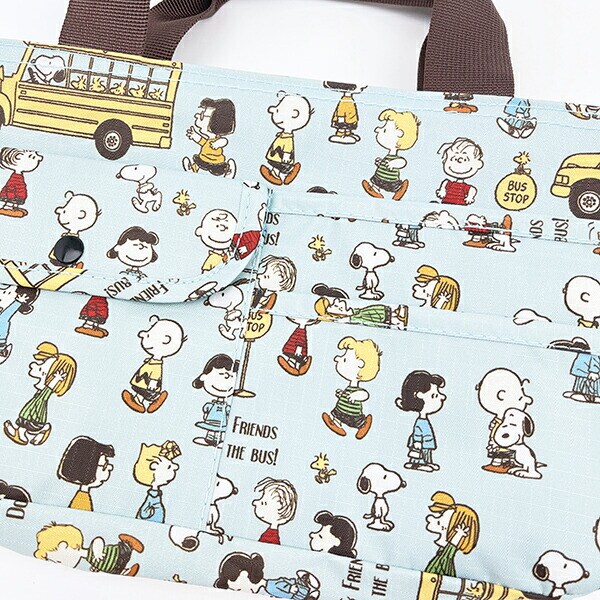 スヌーピー バッグインバッグ バスストップブルー SNOOPY