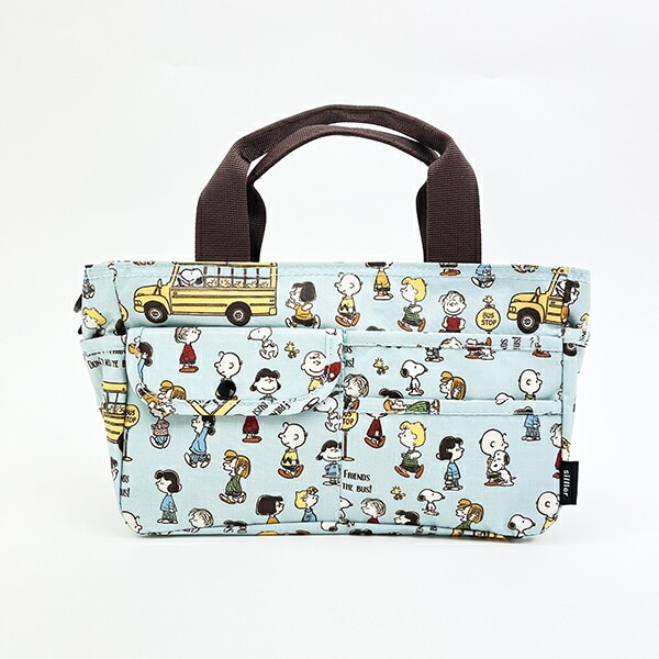 スヌーピー バッグインバッグ バスストップブルー SNOOPY