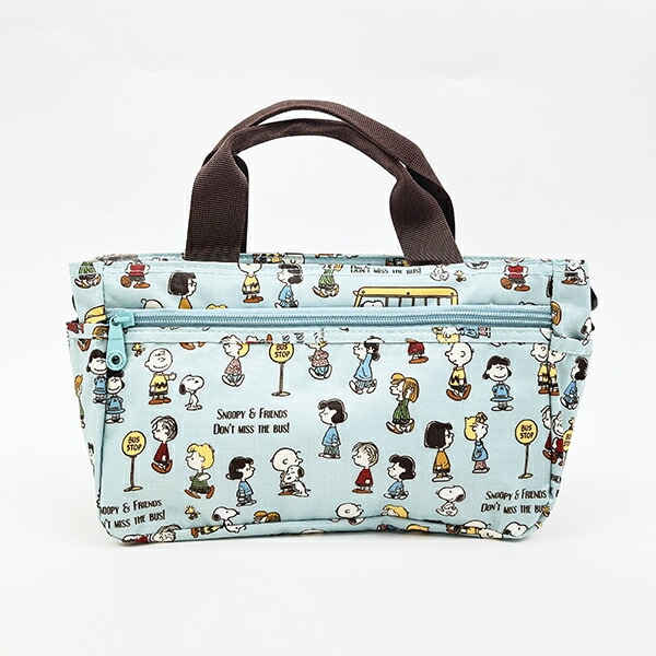 スヌーピー バッグインバッグ バスストップブルー SNOOPY