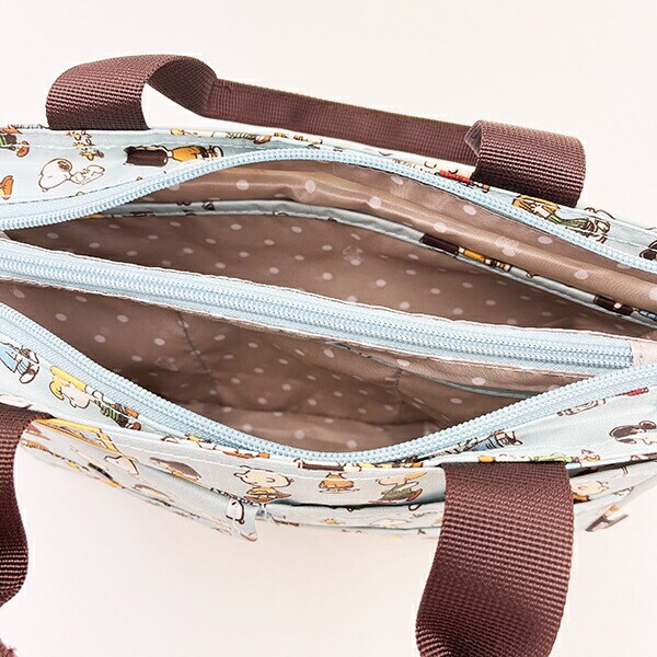 スヌーピー バッグインバッグ バスストップブルー SNOOPY