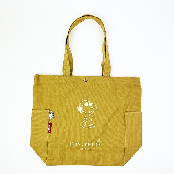 スヌーピー ジョークール 帆布トートバッグ ベージュ SNOOPY