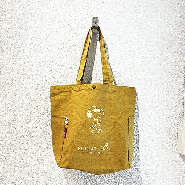 スヌーピー ジョークール 帆布トートバッグ ベージュ SNOOPY