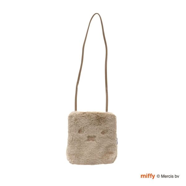 ミッフィー ファーフェイス ミニショルダー ミルクティー ポシェット