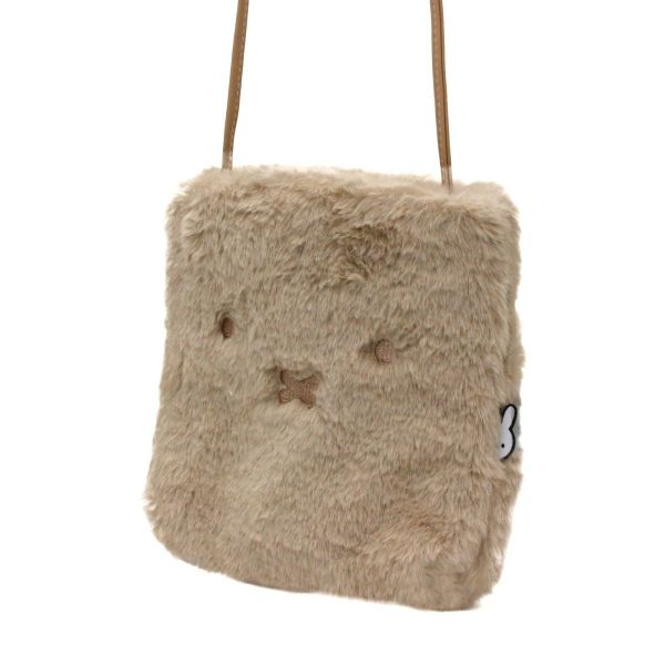 ミッフィー ファーフェイス ミニショルダー ミルクティー ポシェット
