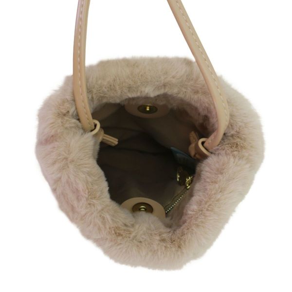 ミッフィー ファーフェイス ミニショルダー ミルクティー ポシェット