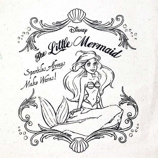 ディズニー トートバッグ アリエル ナチュラル プリンセス Disney