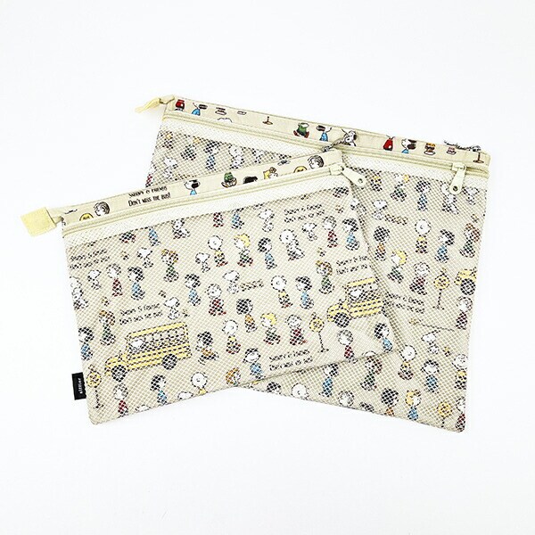 スヌーピー バスストップブラウン マルチポーチセット トラベル SNOOPY