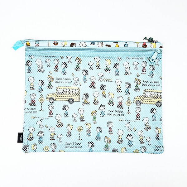 スヌーピー バスストップブルー マルチポーチセット トラベル SNOOPY