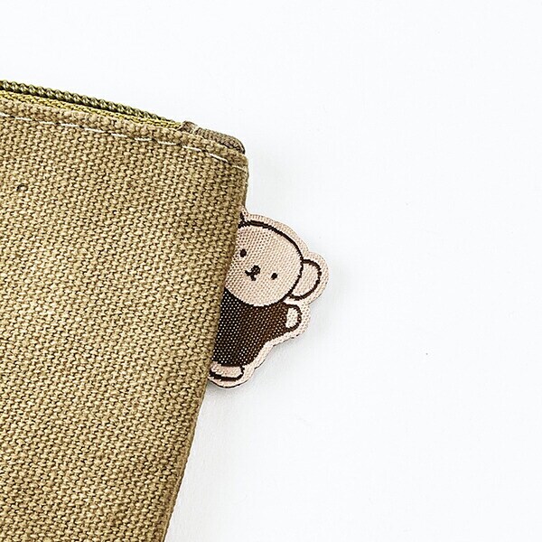 ミッフィー miffy ボリス 帆布ポーチ(M) (フェイスブラウン)