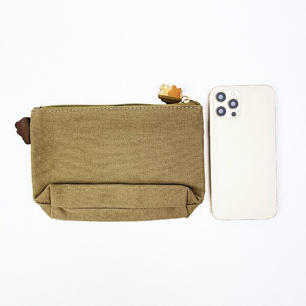 ミッフィー miffy ボリス 帆布ポーチ(M) (フェイスブラウン)