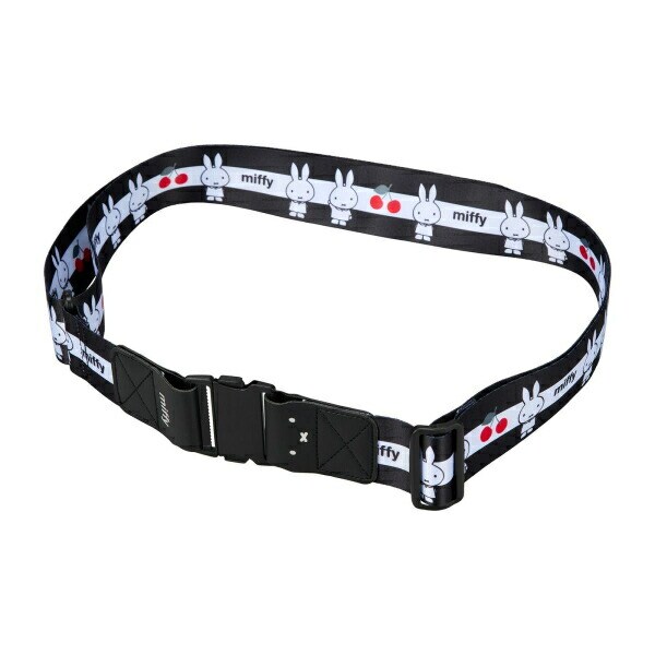 ミッフィー miffy スーツケースベルトモノクロームチェリー (ブラック/ブラック)
