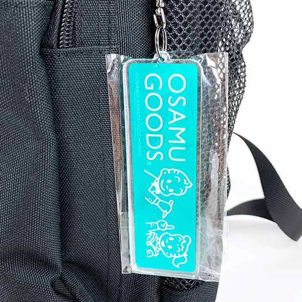 オサムグッズ リュック スクエア グレーロゴ リュック バッグ 通学 旅行 学校