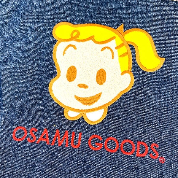 オサムグッズ ジルデニムトートバッグ OSAMUGOODS 刺? ネイビー