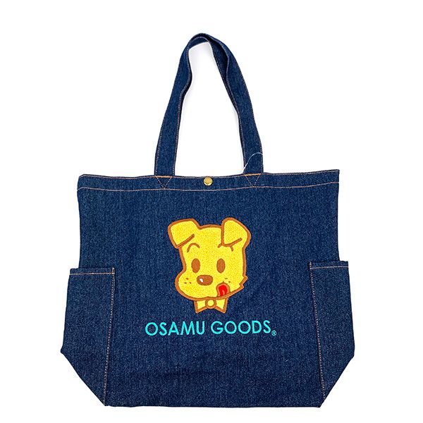 オサムグッズ ドッグデニムトートバッグ OSAMUGOODS 刺? ネイビー