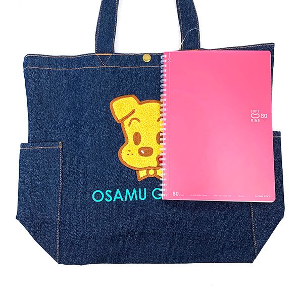 オサムグッズ ドッグデニムトートバッグ OSAMUGOODS 刺? ネイビー