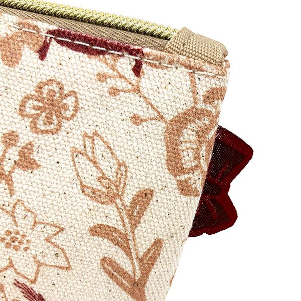 ムーミン ピクニック刺繍帆布 ポーチ 小物入れ (M)