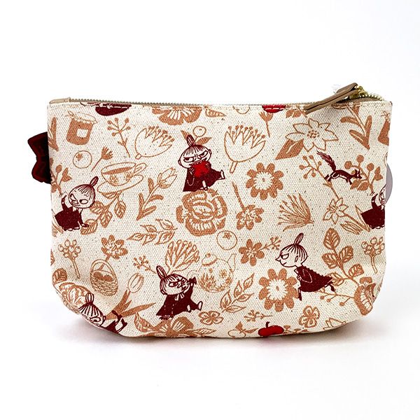 ムーミン ピクニック刺繍帆布 ポーチ 小物入れ (M)