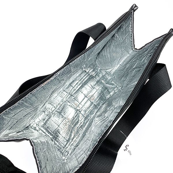 ドラえもん 保冷ランチバッグ  ブラック 大容量 スクエア型 約7リッター