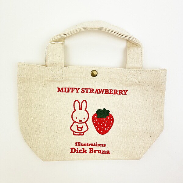 ミッフィー miffy 帆布ミニトートバッグ ストロベリーレッド ランチ