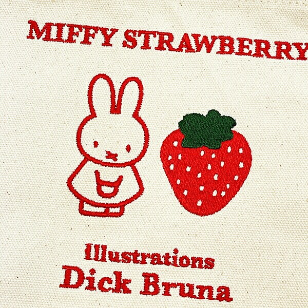 ミッフィー miffy 帆布ミニトートバッグ ストロベリーレッド ランチ