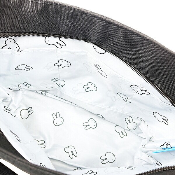 ミッフィー miffy 横型トートバッグ (フェイスブラック)