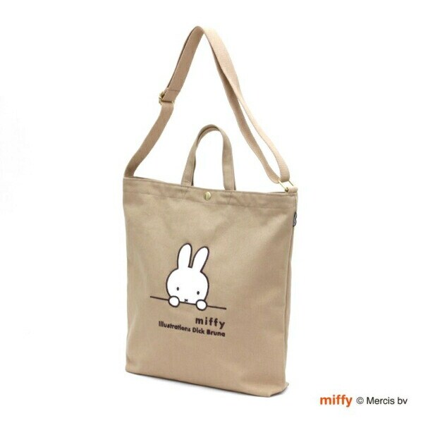 ミッフィー miffy ミッフィーフェイス 2WAY帆布トートショルダーバッグ トートバッグ