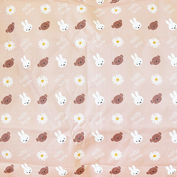 ミッフィー miffy ミッフィー＆ボリス 折りたたみトートバッグ フラワーベージュ トラベル