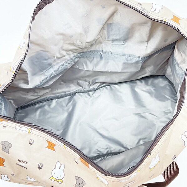 ミッフィー miffy ミッフィー＆スナッフィー 折りたたみボストンバッグ(M) ベージュ トラベル