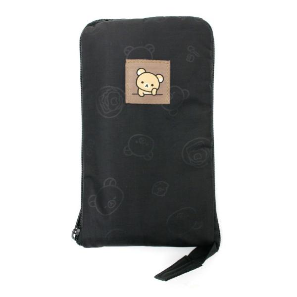 リラックマ 折りたたみトートバッグ ブラック