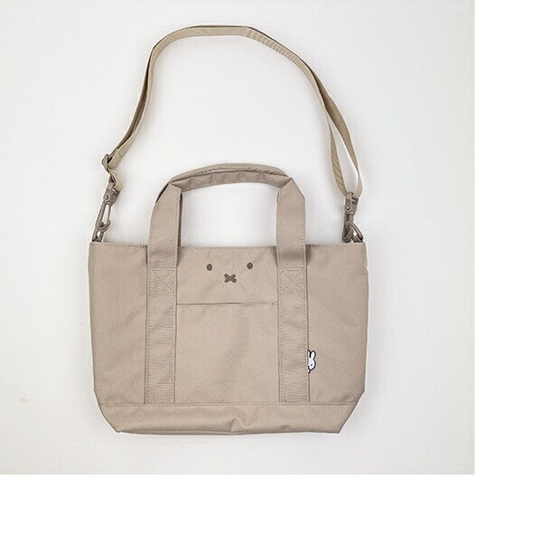 ミッフィー miffy フェイスミルクティー 横型トートバッグ