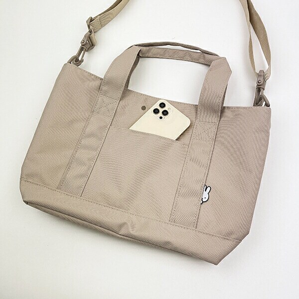 ミッフィー miffy フェイスミルクティー 横型トートバッグ