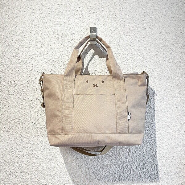 ミッフィー miffy フェイスミルクティー 横型トートバッグ