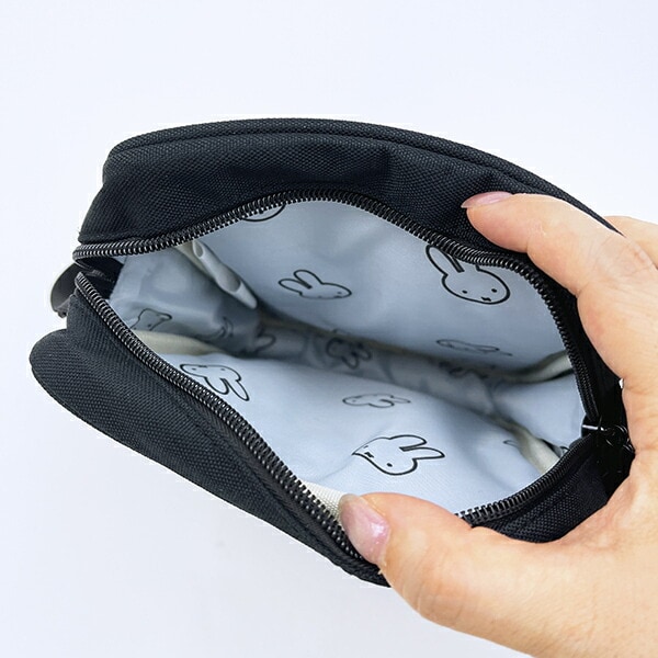 ミッフィー miffy フェイス 縦型ショルダーバッグ ブラック